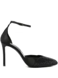 Giorgio Armani 90mm crystal-embellished ankle-strap pumps - Black