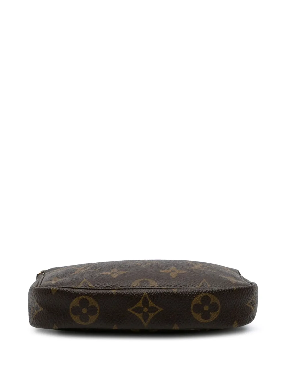Pre-owned Louis Vuitton 2008 Monogram Mini Pochette Accessoires Handbag In Brown