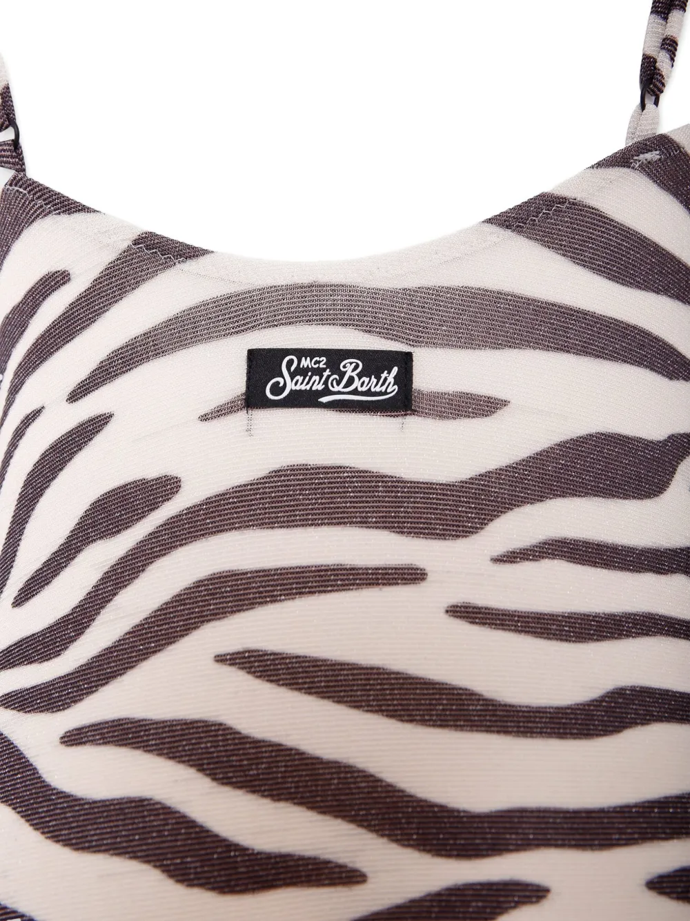 MC2 Saint Barth Kids Cecille zebra-print swimsuit Beige