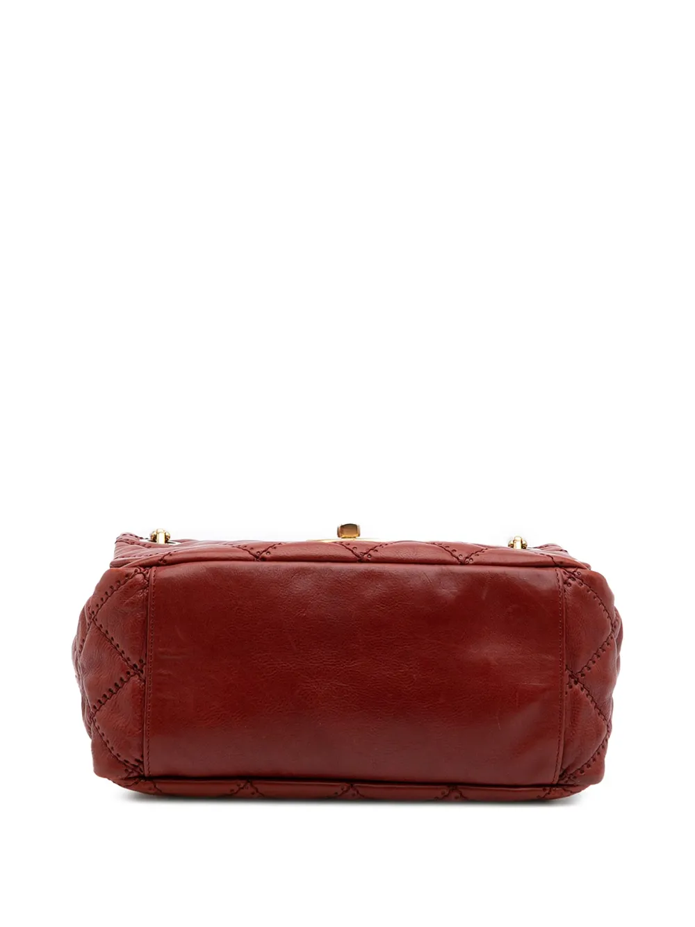 Pre-owned Chanel 2011 Cc Quilted Calfskin Ultimate Stitch Retro Chain Flap Shoulder Bag In Red