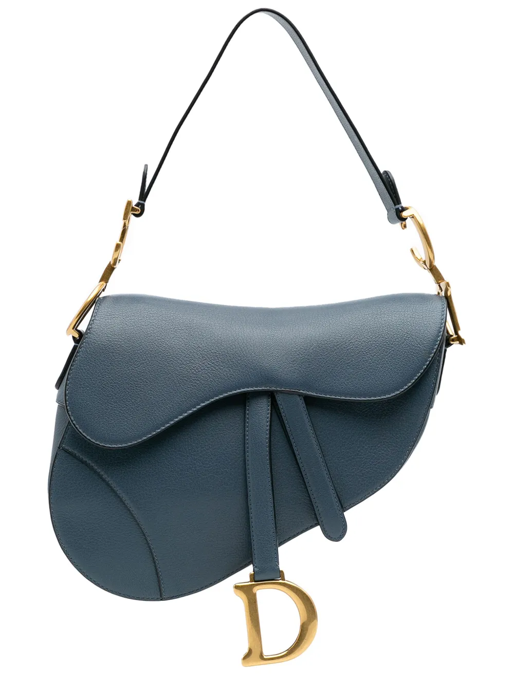 Christian Dior Pre-Owned 2020 Goatskin Saddle Bag shoulder bag - ブルー Christian Dior Pre-Owned 2020 Goatskin Saddle Bag shoulder bag - ブルー