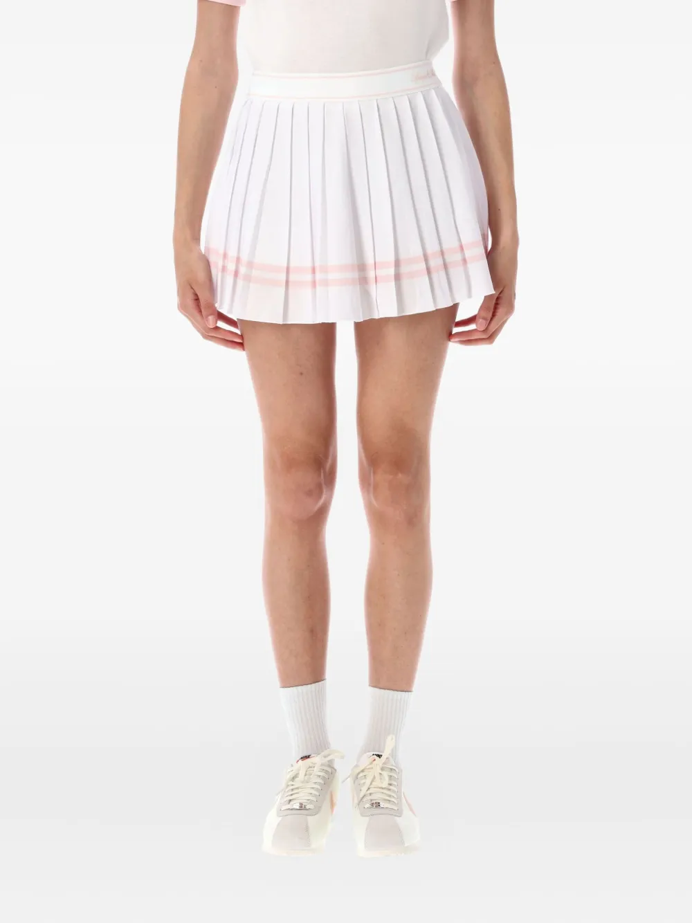 Vendome Script pleated mini skirt