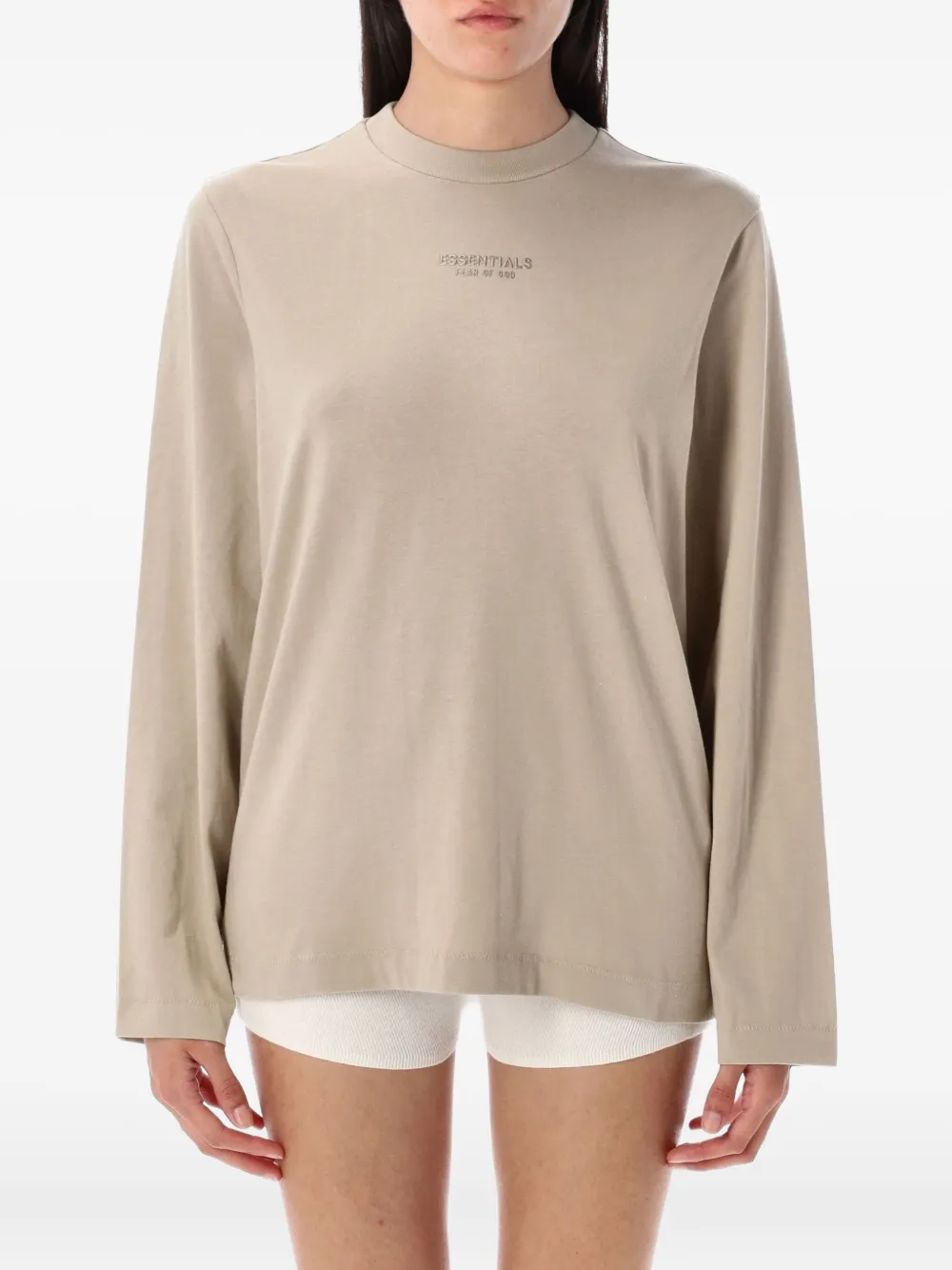 Essentials Long-sleeve Logo-print T-shirt