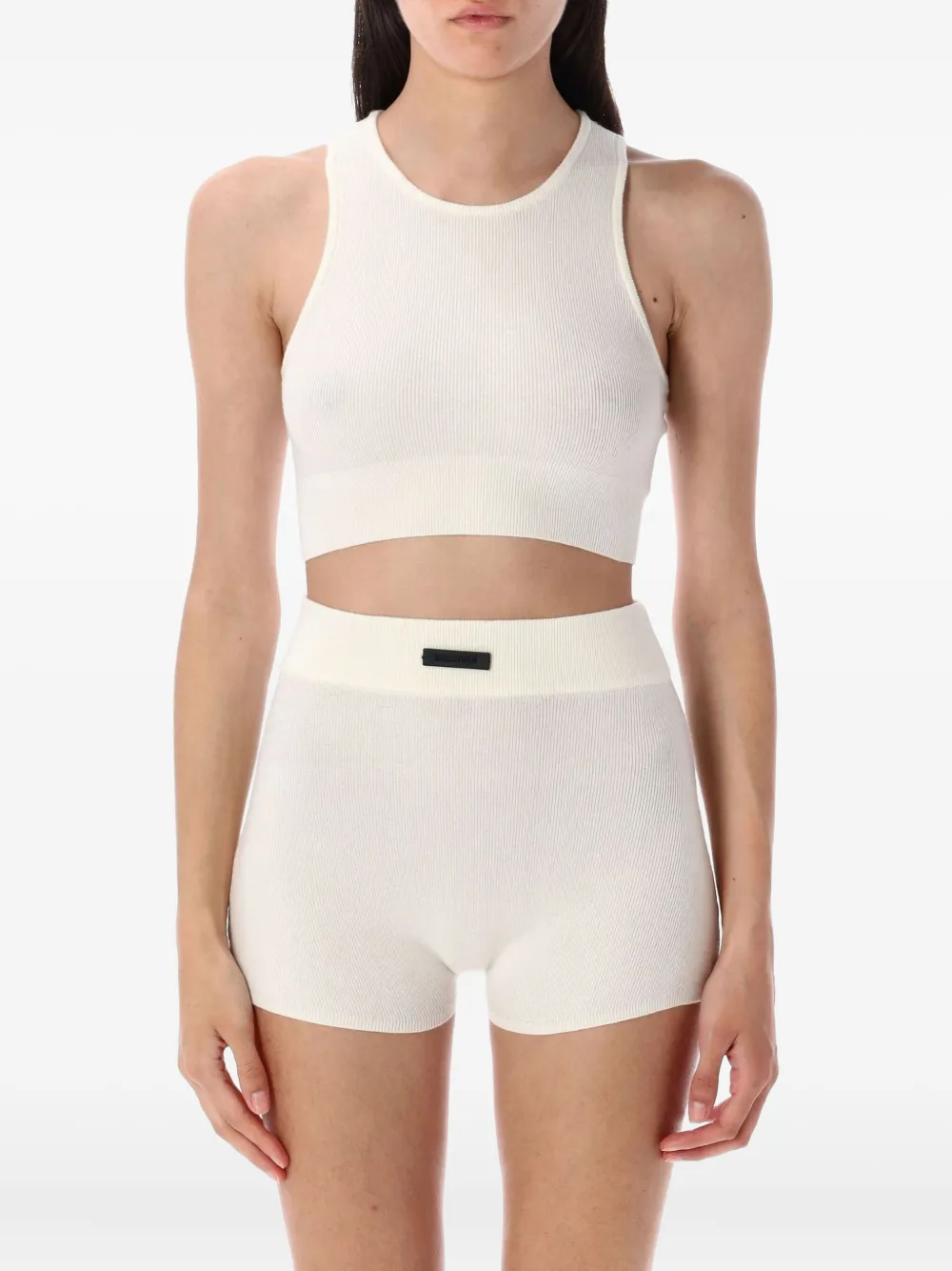 Essentials Round-neck Ribbed-knit Tank Top