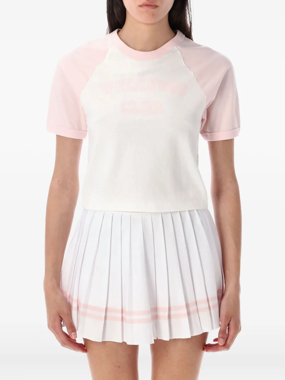 Sporty & Rich Wellness Club raglan-sleeve T-shirt Beige