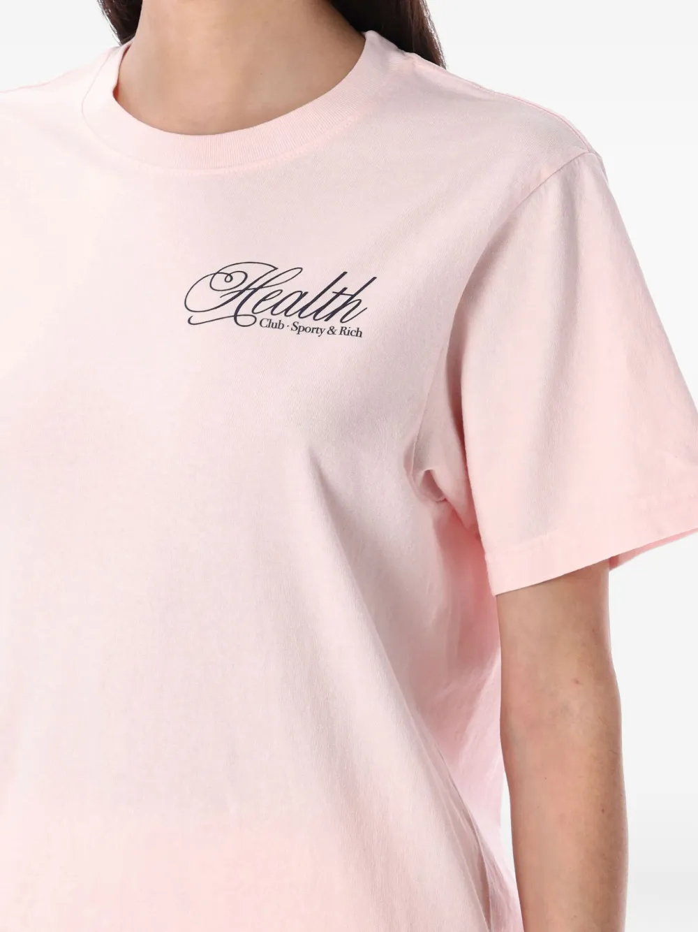 Sporty & Rich T-shirt met logoprint Roze