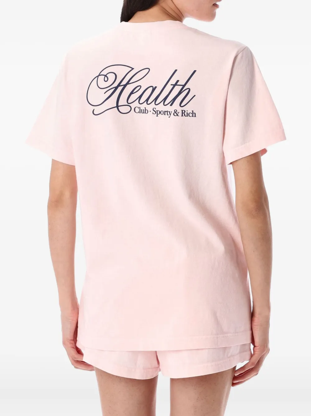 Sporty & Rich T-shirt met logoprint Roze