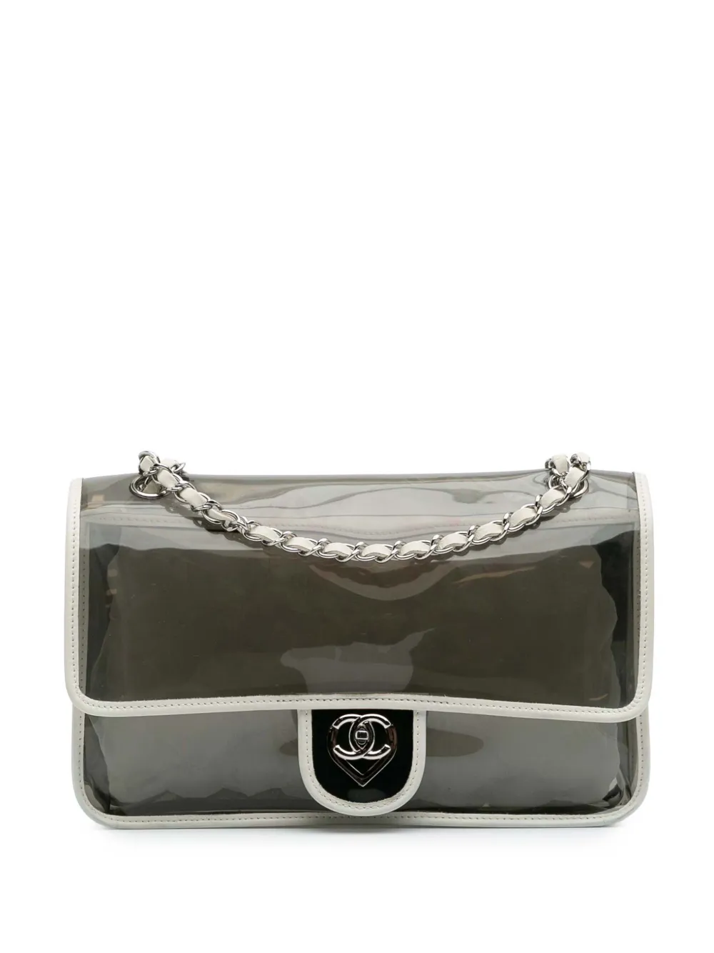 CHANEL Pre-Owned 2008-2009 Large PVC and Lambskin Naked Flap shoulder CHANEL Pre-Owned 2008-2009 Large PVC and Lambskin Naked Flap shoulder