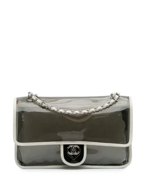 CHANEL Pre-Owned 2008-2009 Large PVC and Lambskin Naked Flap shoulder bag