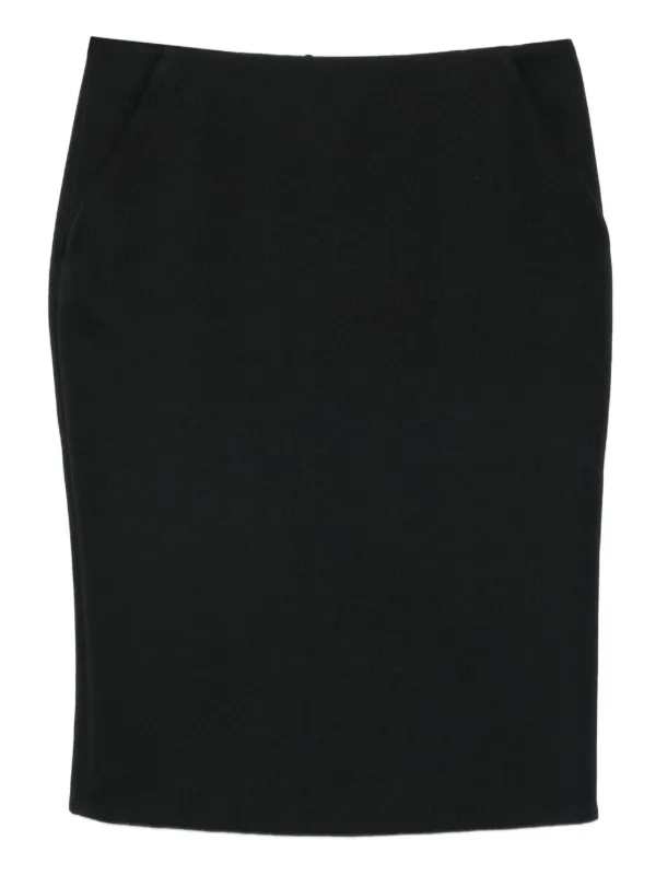 Giorgio Armani High-waisted Fitted Skirt in Black