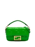 Fendi Pre-Owned 2010-2024 Mini Zucca Embossed Leather Baguette satchel - Green