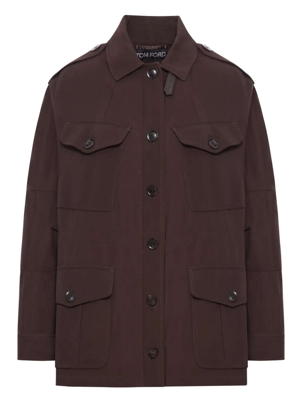 TOM FORD button-fastening flap-pocket jacket Bruin
