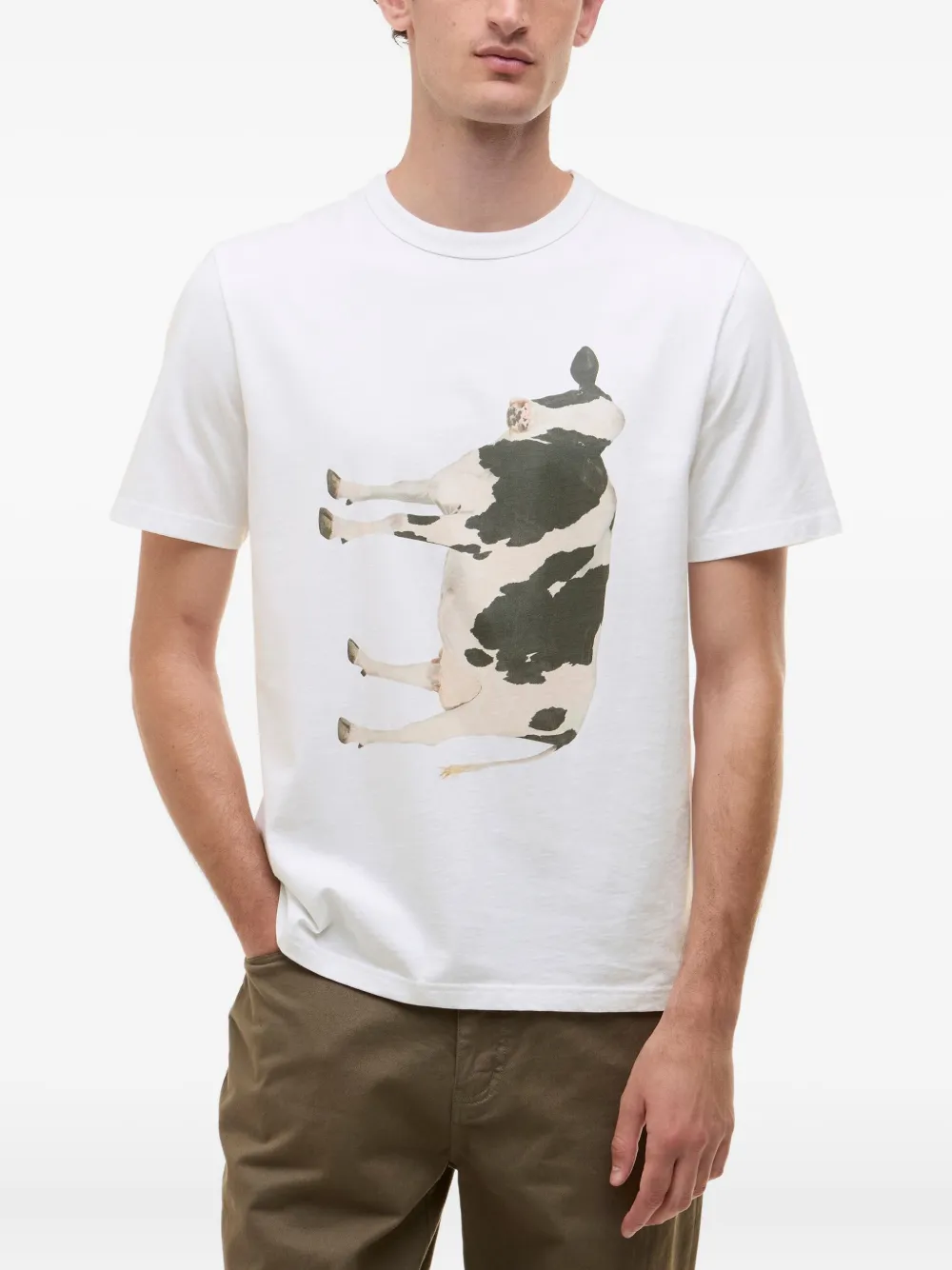 Barbour Paul Smith Cow-print T-shirt In White