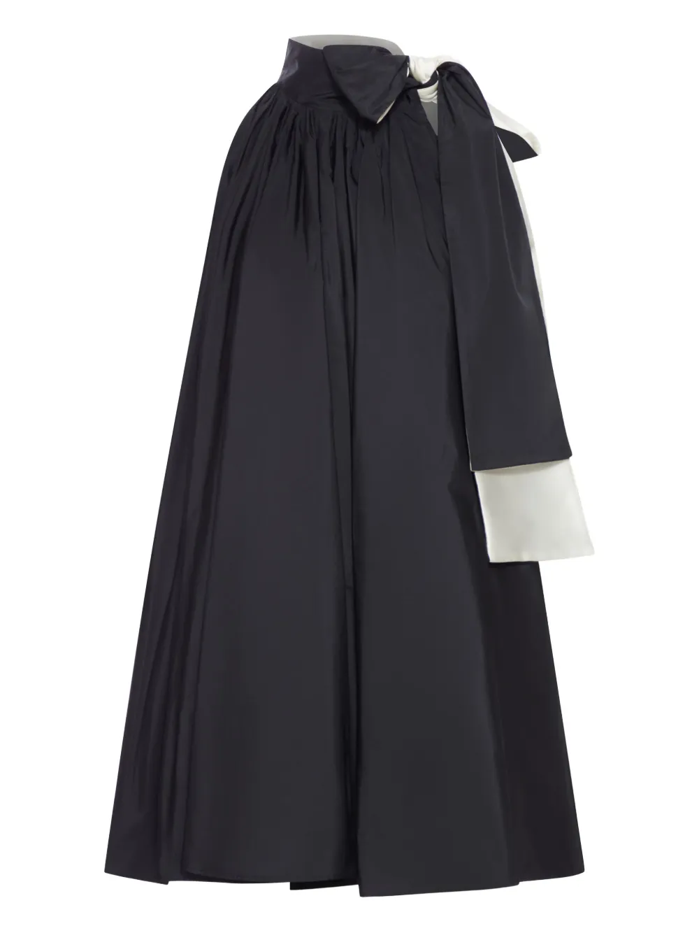 Max Mara bow-neck taffeta dress Zwart