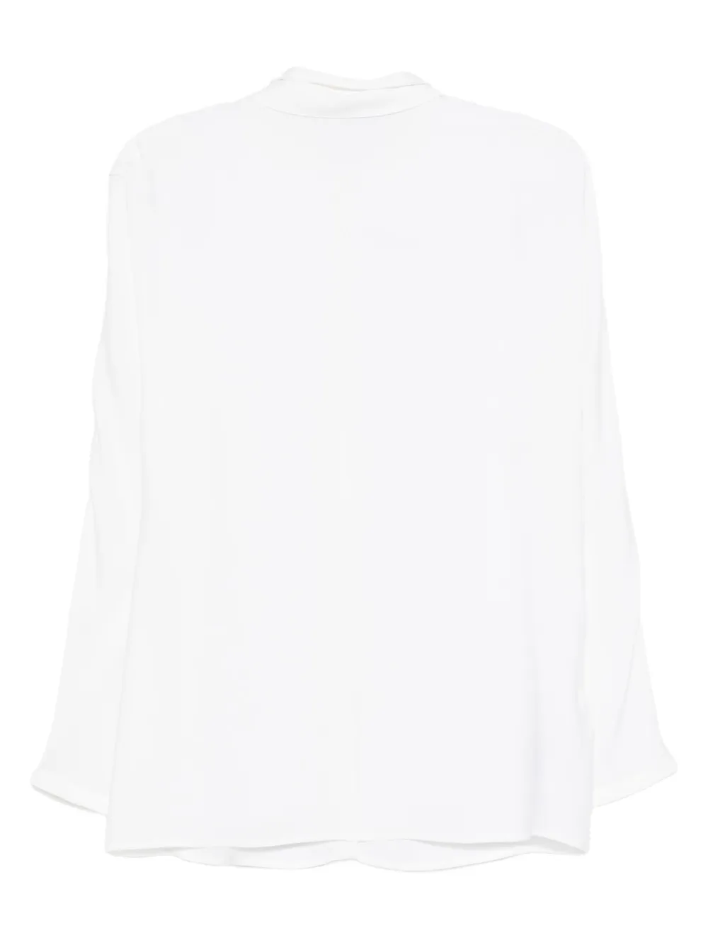 Giorgio Armani Blouse met lange mouwen en kraag Wit