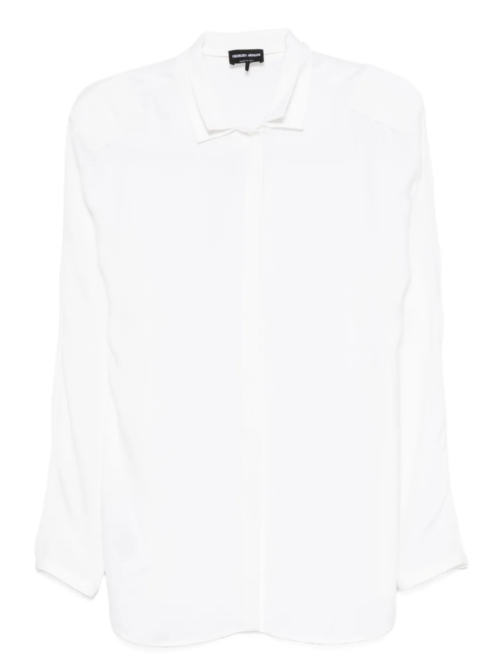 Giorgio Armani Blouse met lange mouwen en kraag Wit