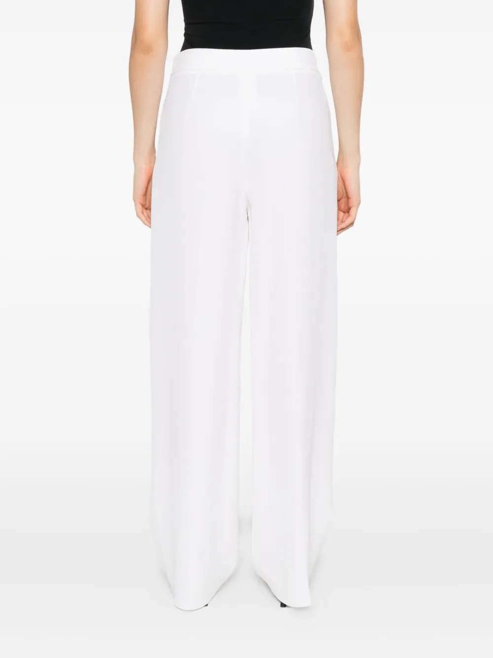 Giorgio Armani Zijden broek met knoopsluiting Wit