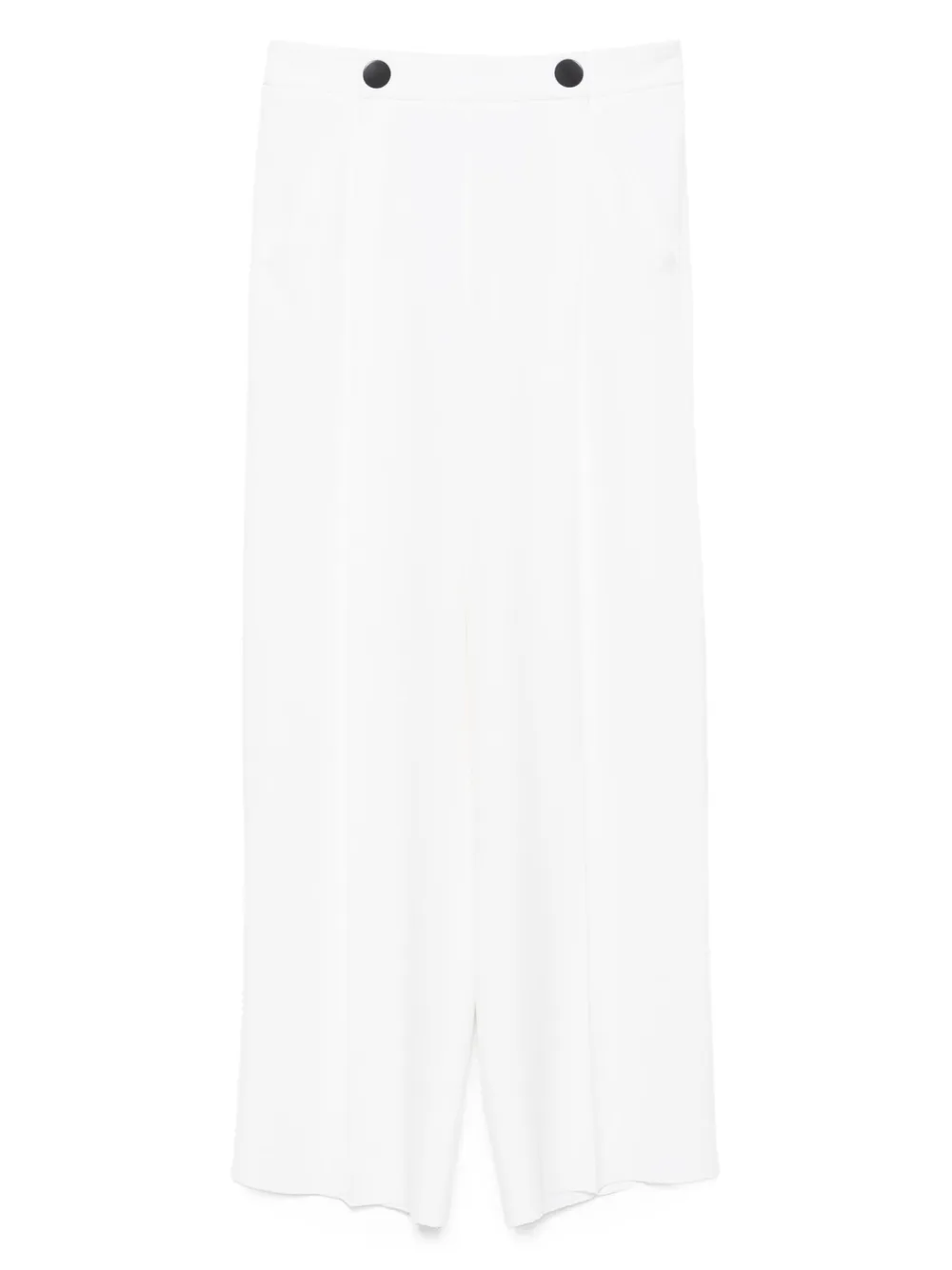 Giorgio Armani Zijden broek met knoopsluiting Wit