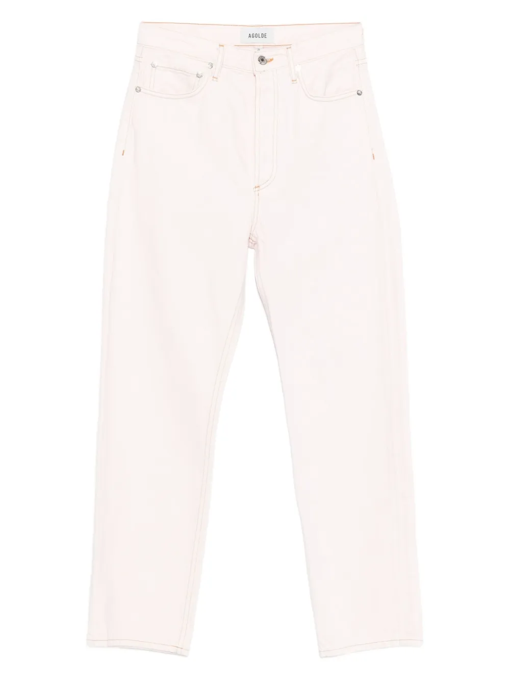 Agolde Five-pocket Jeans In Pink