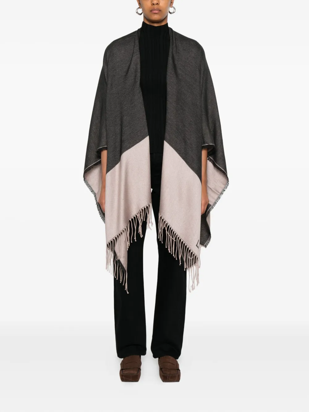 LIU JO poncho con flecos y detalle del logo | Capas y ponchos | Image 2