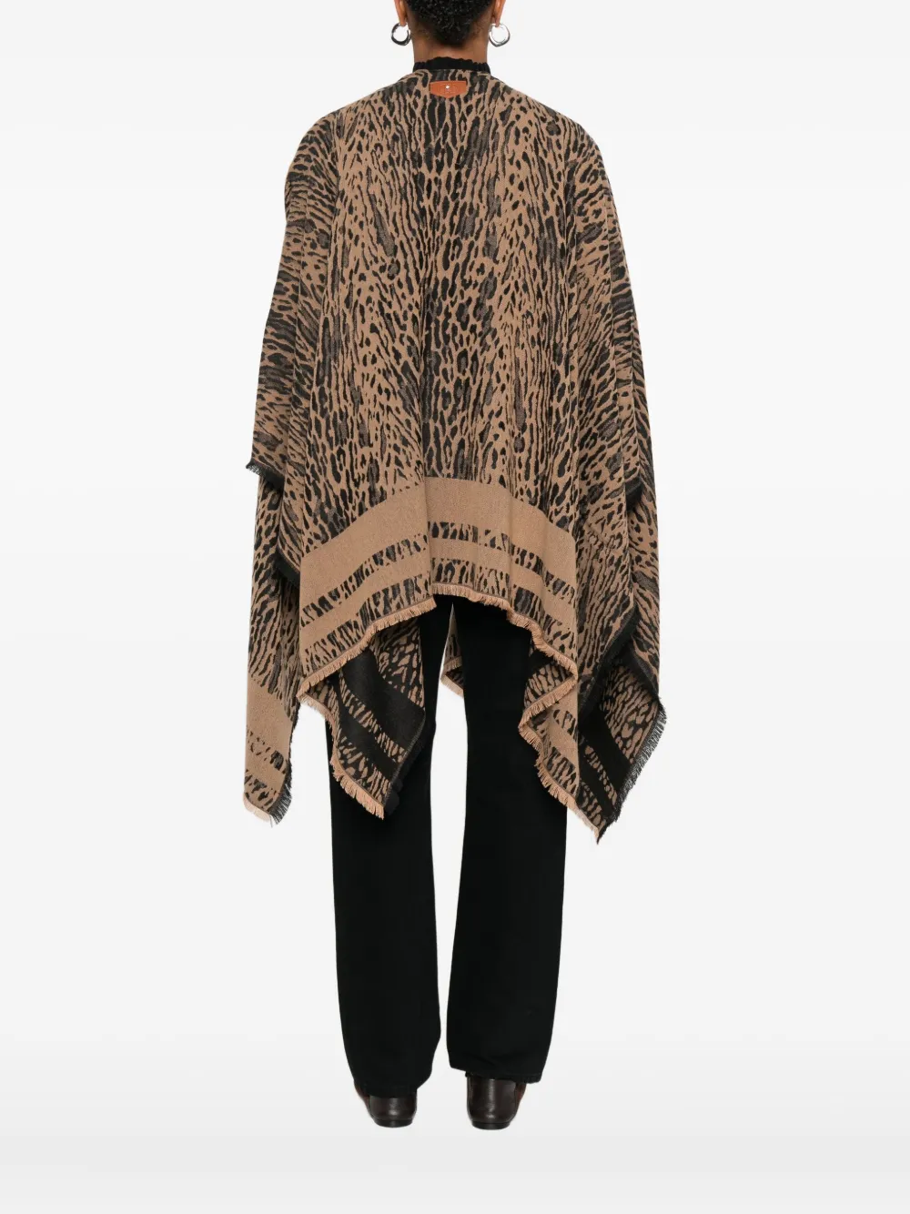 LIU JO Poncho met luipaardprint Beige