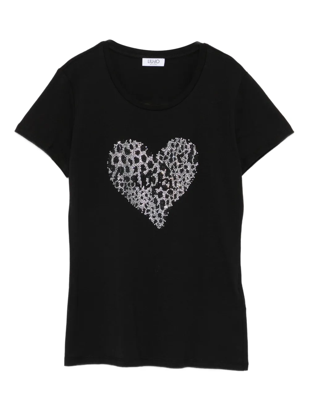 LIU JO Katoenen T-shirt verfraaid met hart Zwart