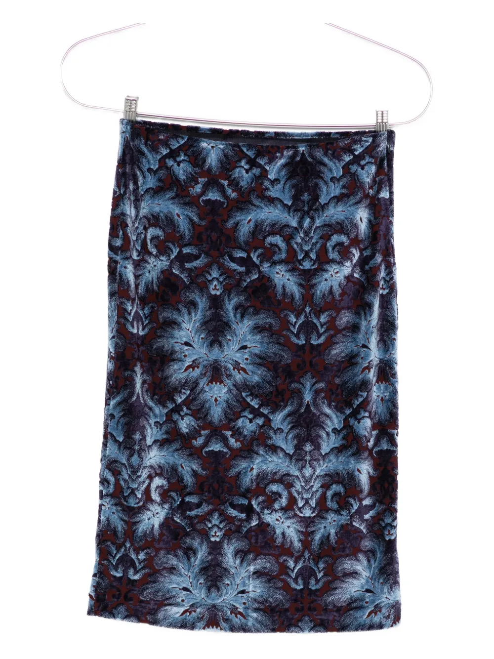 Etro Damask-pattern Velvet Skirt