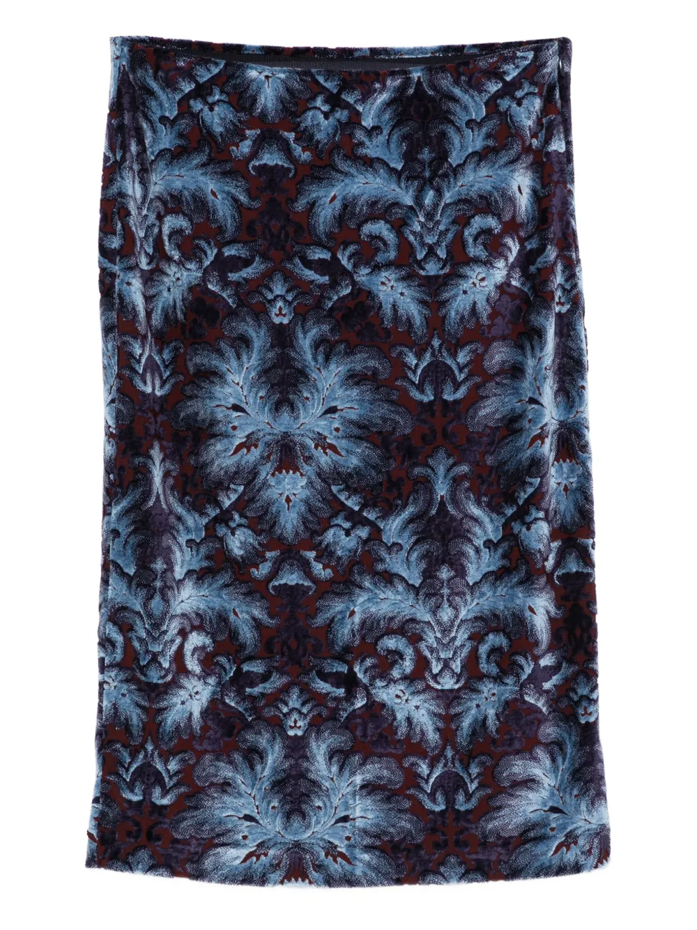 ETRO Fluwelen rok met damask-patroon Blauw