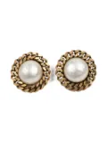 CHANEL Pre-Owned 1980s faux-pearl chain earrings - Gold