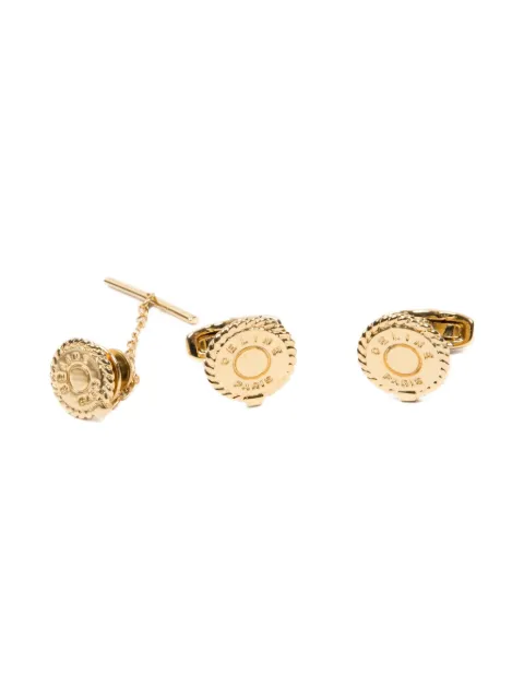 Céline Pre-Owned 1990s logo-detail cufflinks and tie set