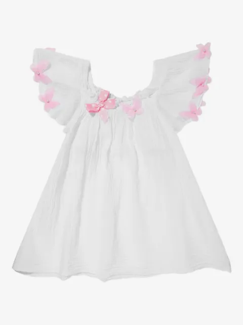 SELINIACTION KIDS butterfly-bow casual dress