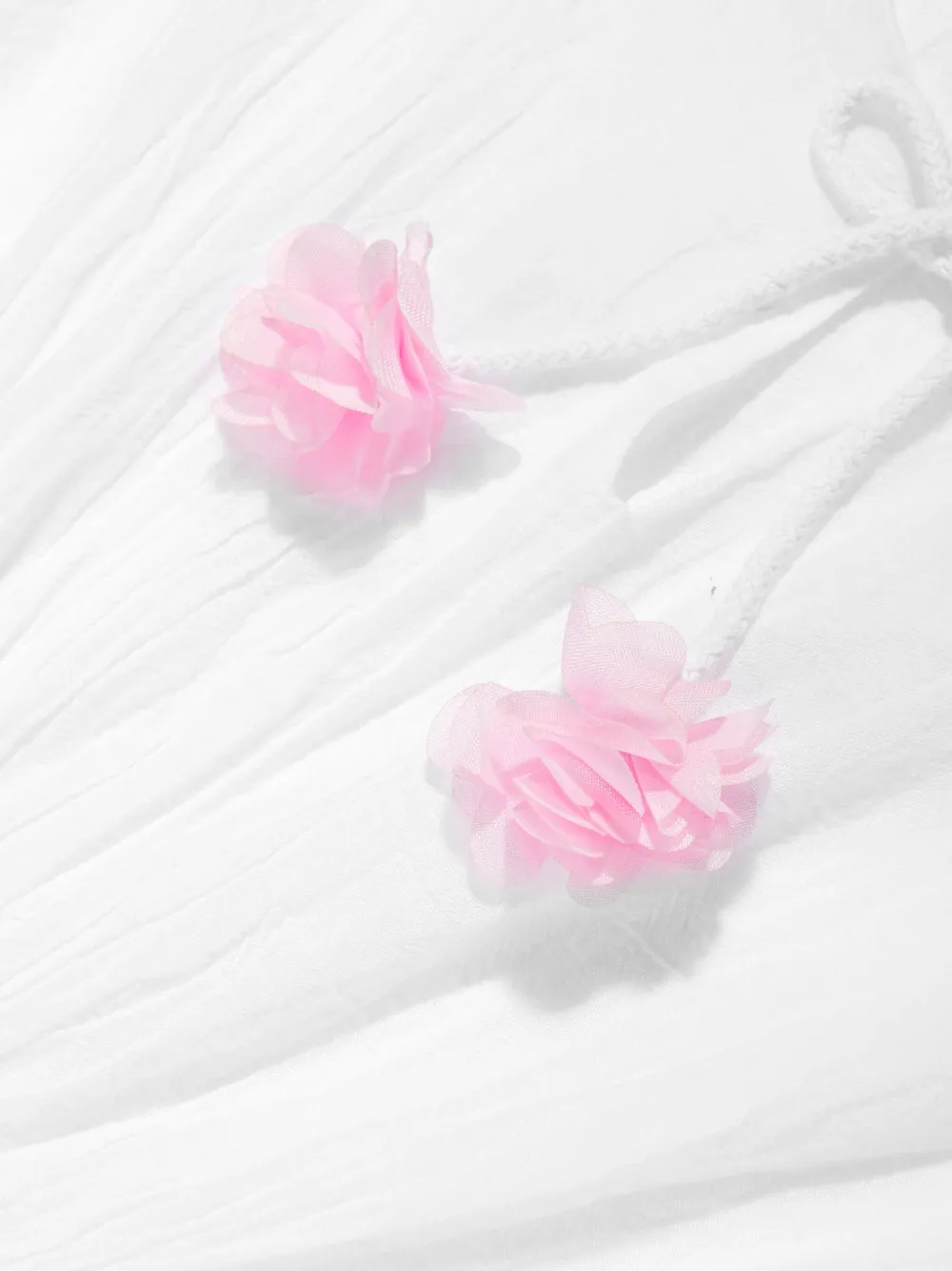 SELINIACTION KIDS Jurk verfraaid met bloemen Wit
