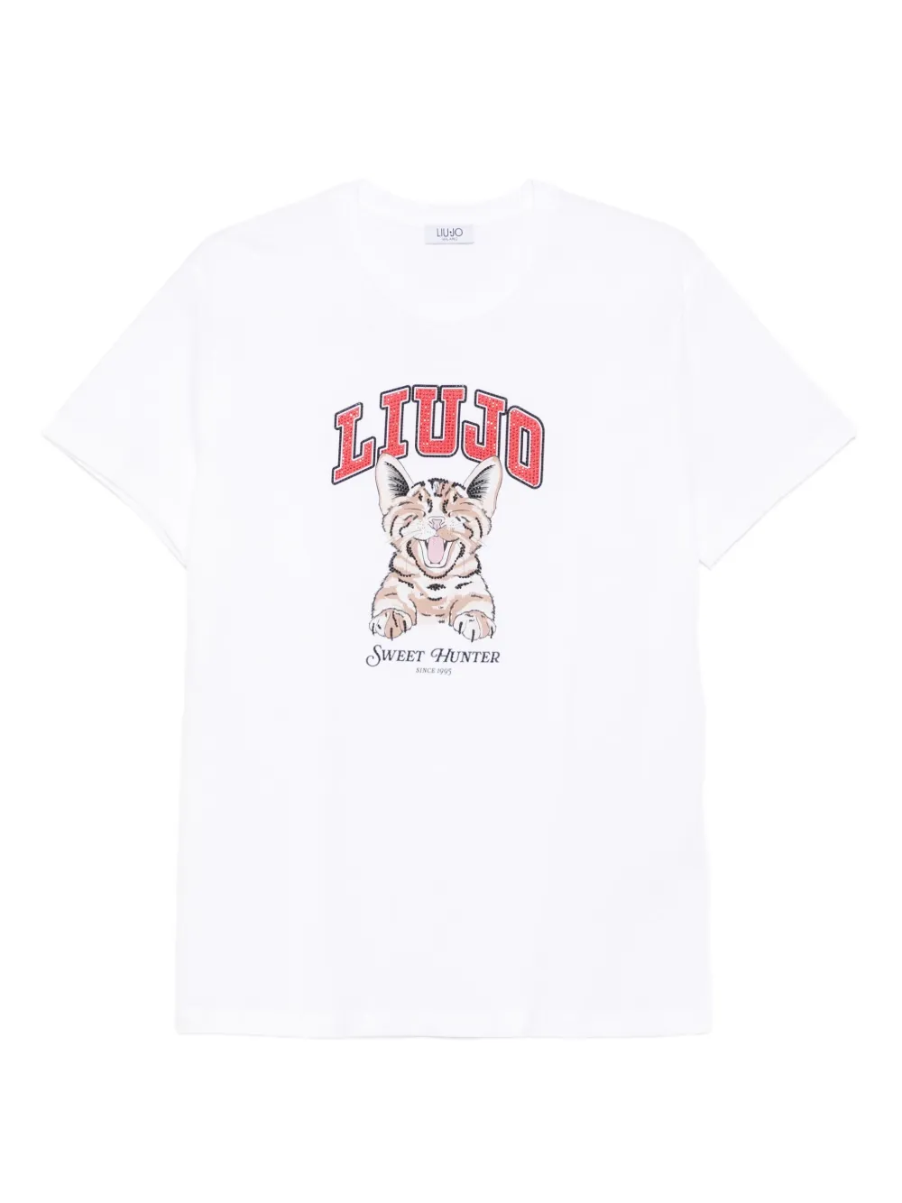 LIU JO T-shirt met kattenprint Wit