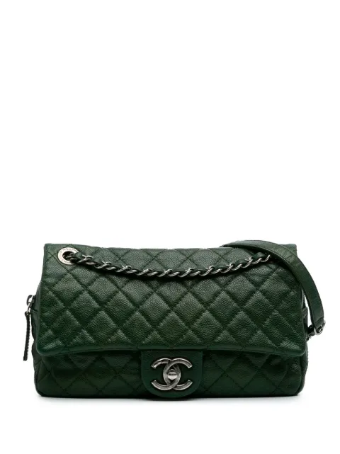 CHANEL Pre-Owned شنطة كتف كافيار 'إيزي فلاب' مبطنة متوسطة بألوان قوس القزح 2012