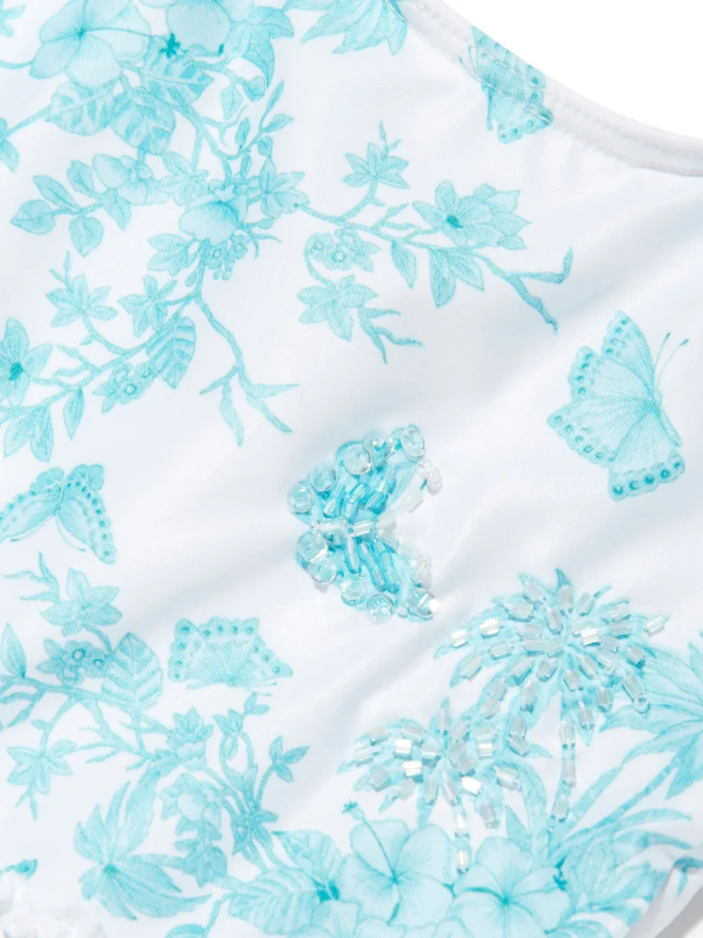 SELINIACTION KIDS floral-print swimsuit Blauw