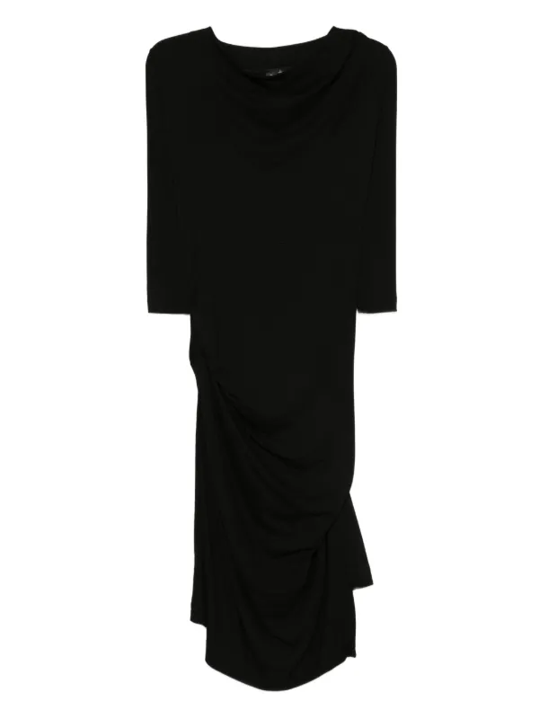 vivienne westwood asymmetric dress Vivienne Westwood Pre-Owned 2014 Draped Asymmetrical Dress | Black