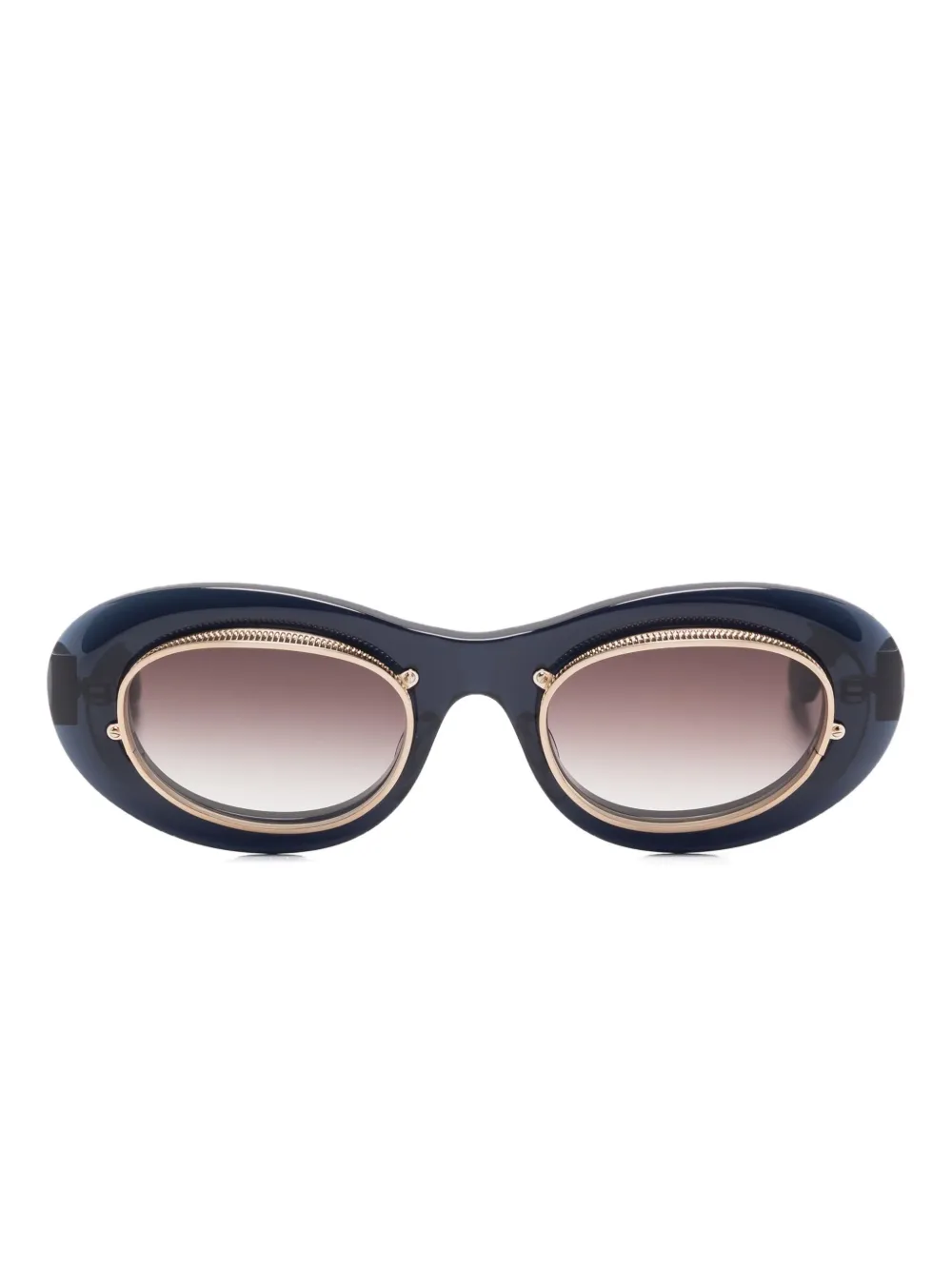 Matsuda 10604H oval-frame sunglasses Blauw