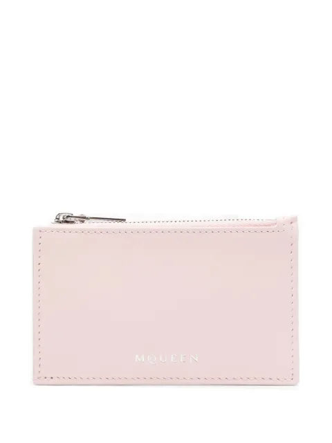 Alexander McQueen zip-top calfskin wallet 