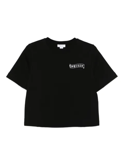 Alexander McQueen playera manga corta con logo bordado