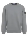 Stone Island logo-patch crew-neck sweater - Grey