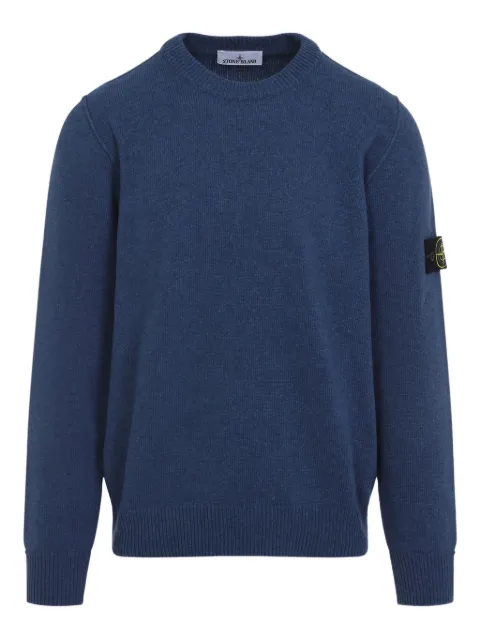 Stone Island suéter con cuello redondo y parche del logo