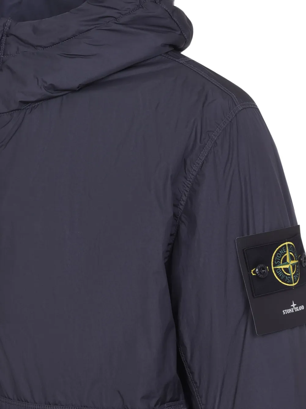 Stone Island hooded panelled coat Blauw