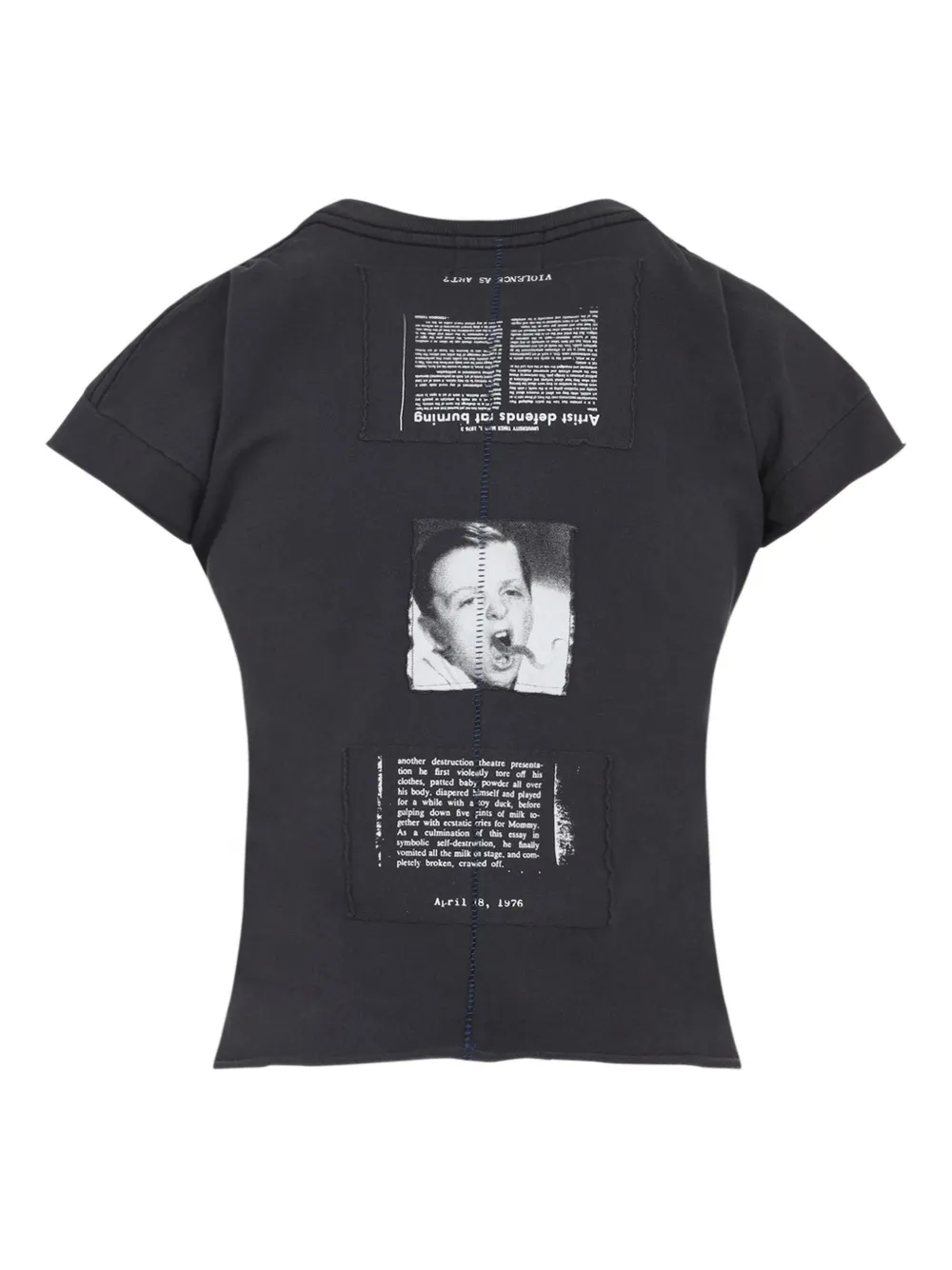 Enfants Riches Déprimés Katoenen T-shirt met grafische print Zwart