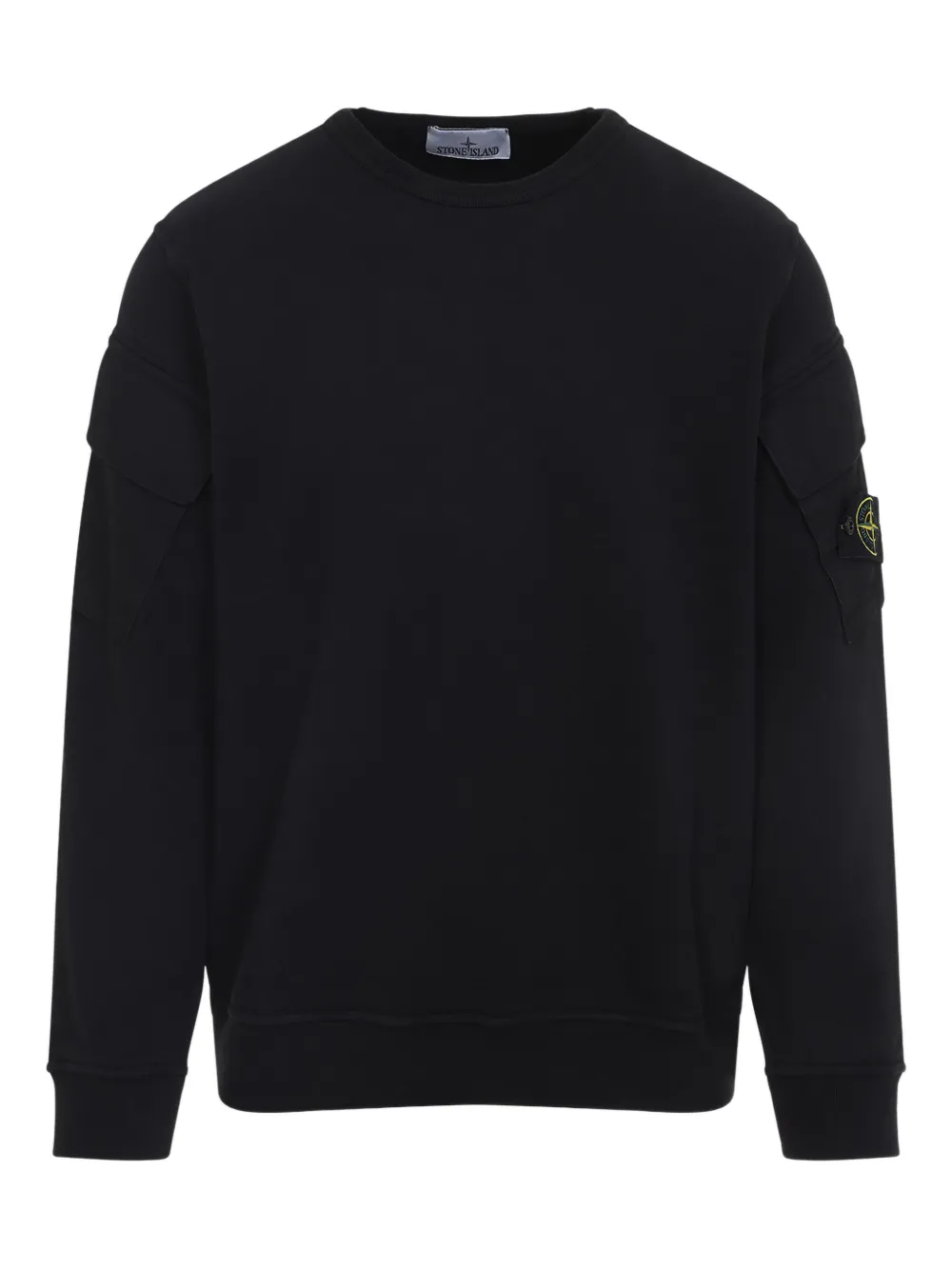Stone Island pocket-detail crew neck sweatshirt Zwart