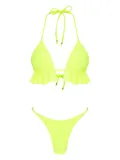 Amir Slama ruffled triangle bikini - Yellow