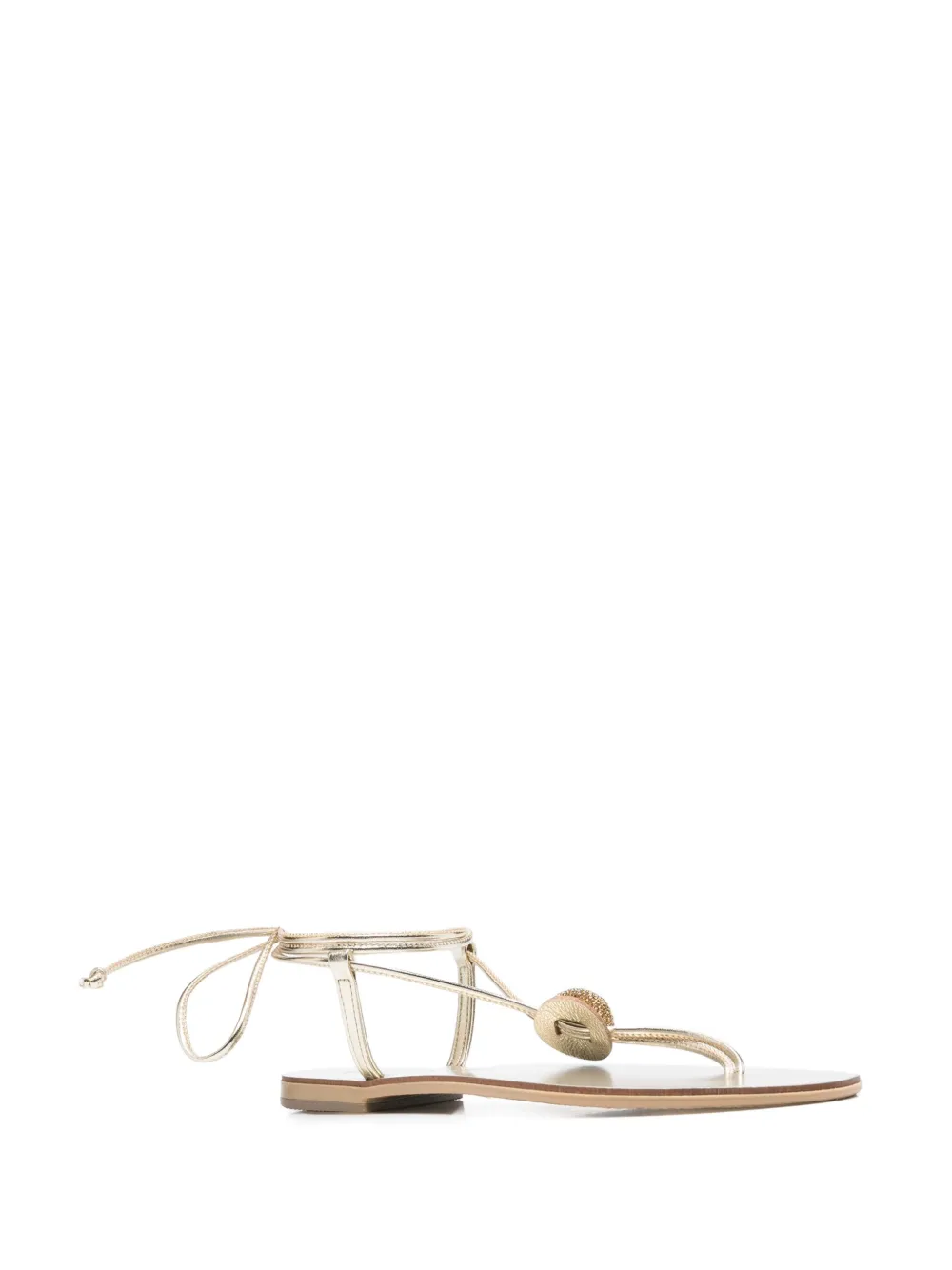 Nicolas Lainas embellished tie-up flat sandals | Flat Sandals | Image 2