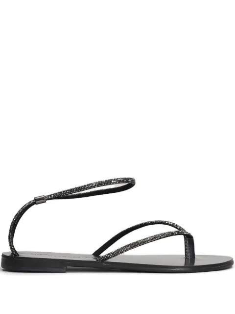 Nicolas Lainas crystal-embellished flat sandals