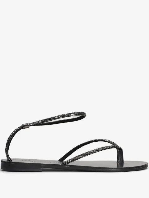 Nicolas Lainas crystal-embellished flat sandals