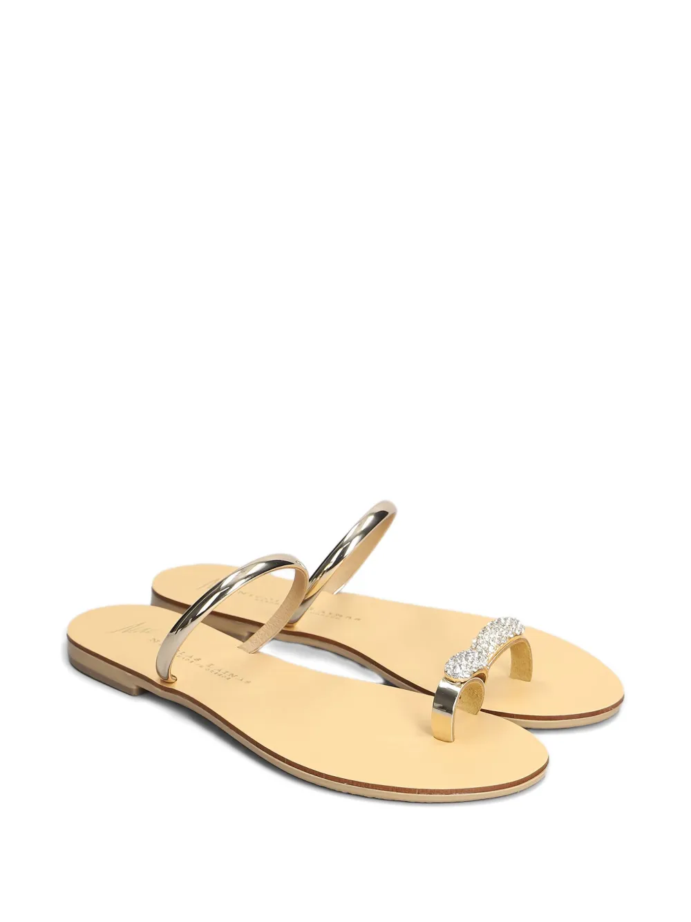 Nicolas Lainas Arch Kythnos platte sandalen Goud