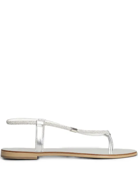 Nicolas Lainas crystal-embellished metallic sandals